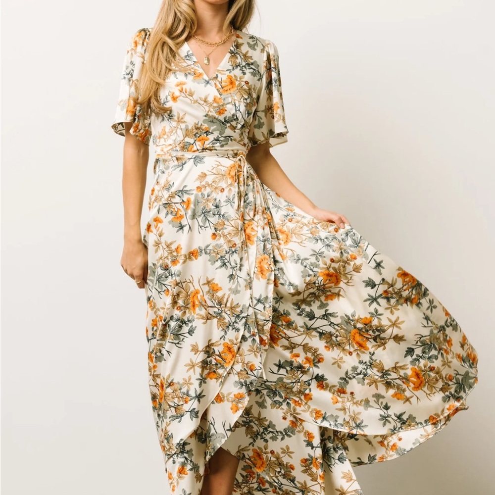 Baltic Born Floral Maxi Dress in Cream